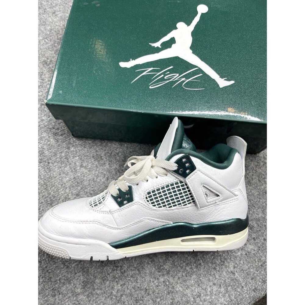 Air Jordan 4 Retro Oxidized Green GS White Kids Sneakers FQ8213-103 Size 6Y - Picture 6 of 10